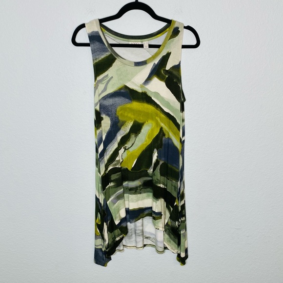 LOGO Lori Goldstein Abstract Tunic Sleeveless Tee